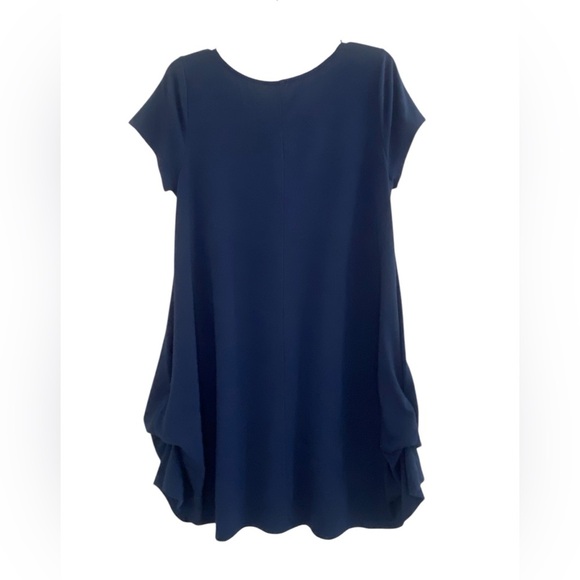 42Pops Blue Midi Dress with Crew Neck and Short Sleeves - Picture 6 of 9